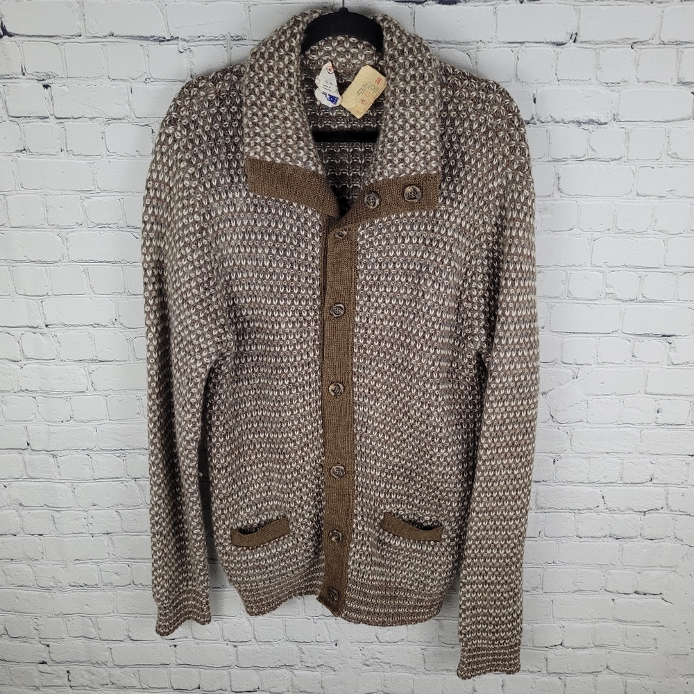 CALDWELL OF CANADA | vintage wool blend thick knit button up sweater cardigan